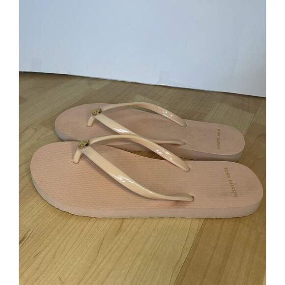 Tory Burch Solid Thin Flip Flop Size 8 Peach - Picture 2 of 9